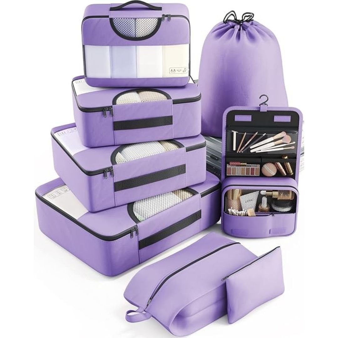 8 Set Packing Cubes for Travel – Durable, Space-Saving Organizers