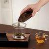 Glass Teapot with Wooden Handle – Elegant, Heat-Resistant Teapo