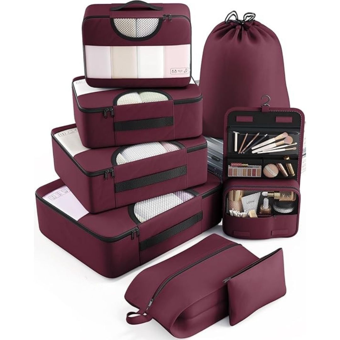 8 Set Packing Cubes for Travel – Durable, Space-Saving Organizers