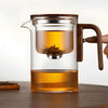 Glass Teapot with Wooden Handle – Elegant, Heat-Resistant Teapo