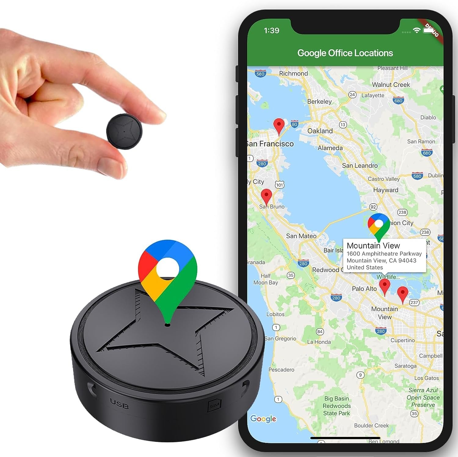 GPS Tracker | Magnetic Mini Tracking Device – Real-Time Location Tracking for Vehicles, Pets, and More