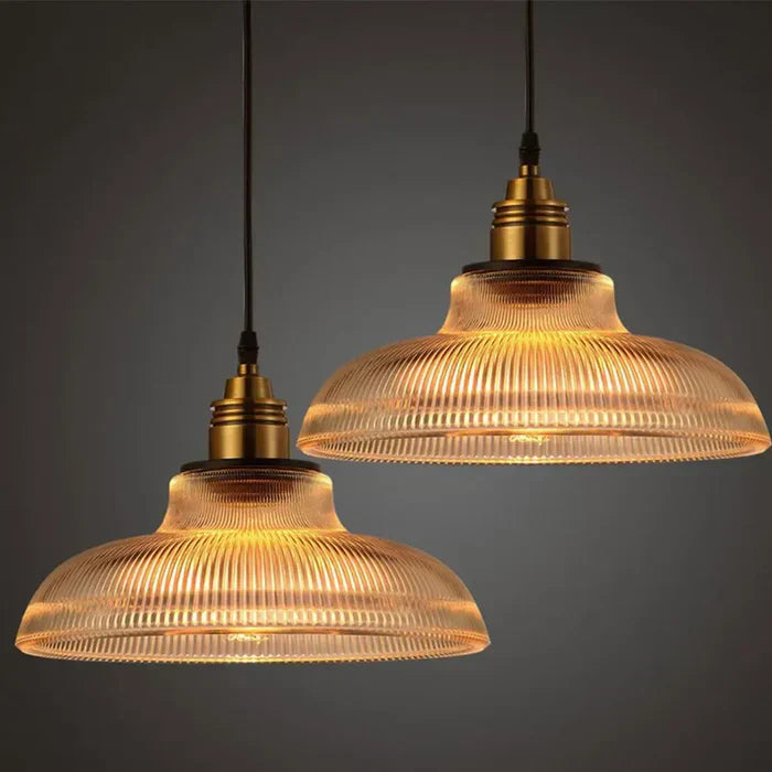 Glass Hanging Lamp Elegant Pendant Light [2 pack]