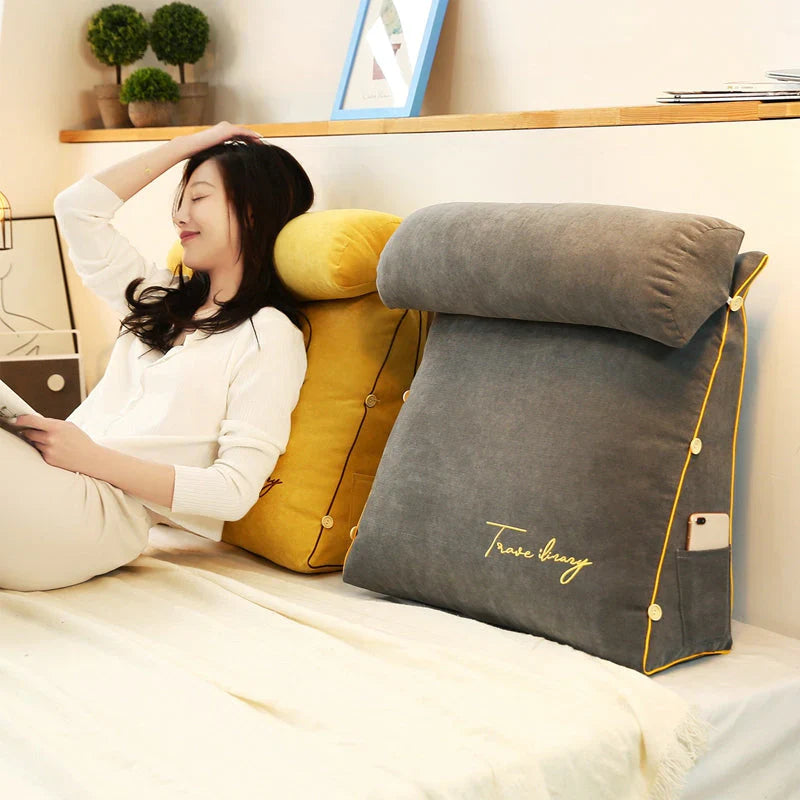 Wedge-Shaped Back Support Pillow Ergonomic Memory Foam Pillow