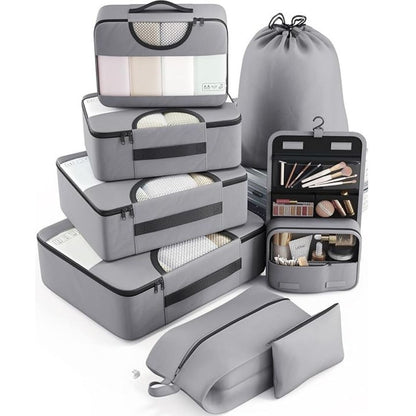 8 Set Packing Cubes for Travel – Durable, Space-Saving Organizers