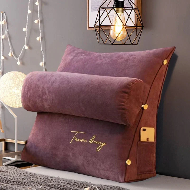 Wedge-Shaped Back Support Pillow Ergonomic Memory Foam Pillow