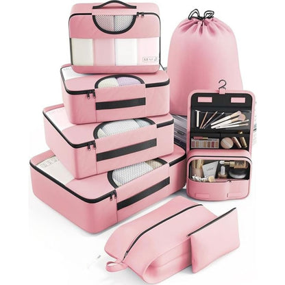 8 Set Packing Cubes for Travel – Durable, Space-Saving Organizers