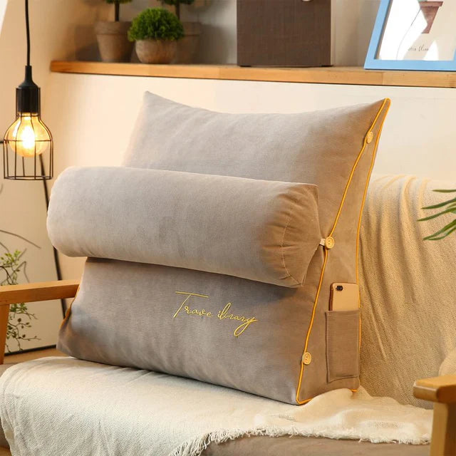 Wedge-Shaped Back Support Pillow Ergonomic Memory Foam Pillow