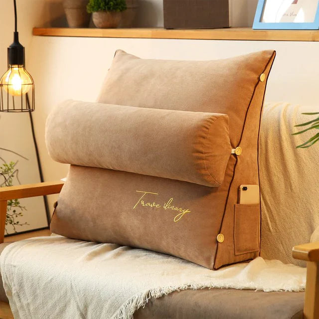Wedge-Shaped Back Support Pillow Ergonomic Memory Foam Pillow