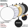 24-Inch 5-in-1 Collapsible Photography Reflector - Portable Light Diffuser