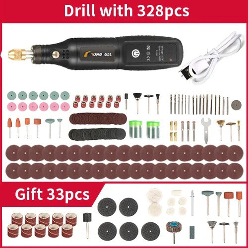 Cordless USB Rotary Engraving Tool Mini Wireless Electric Drill & Polishing Kit