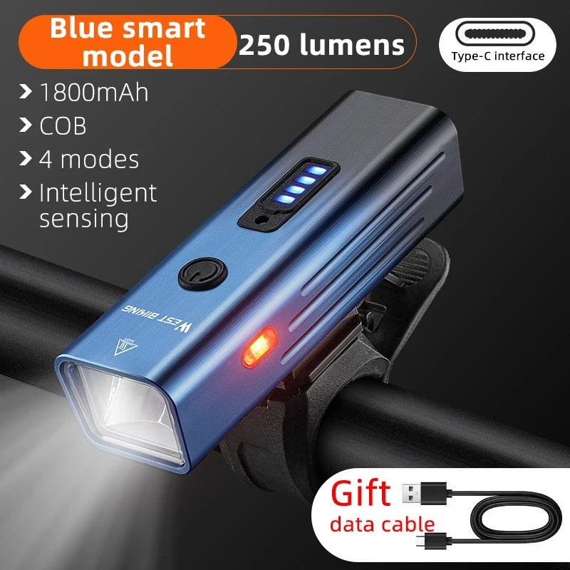 USB Rechargeable Bike Light Set – Front Cycling Headlight & Rear Warning Light