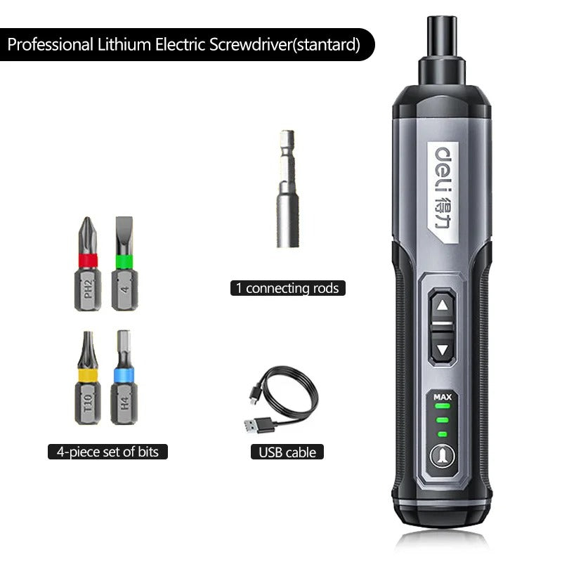 Cordless Electric Screwdriver Rechargeable 4V Mini Drill Lithium Battery