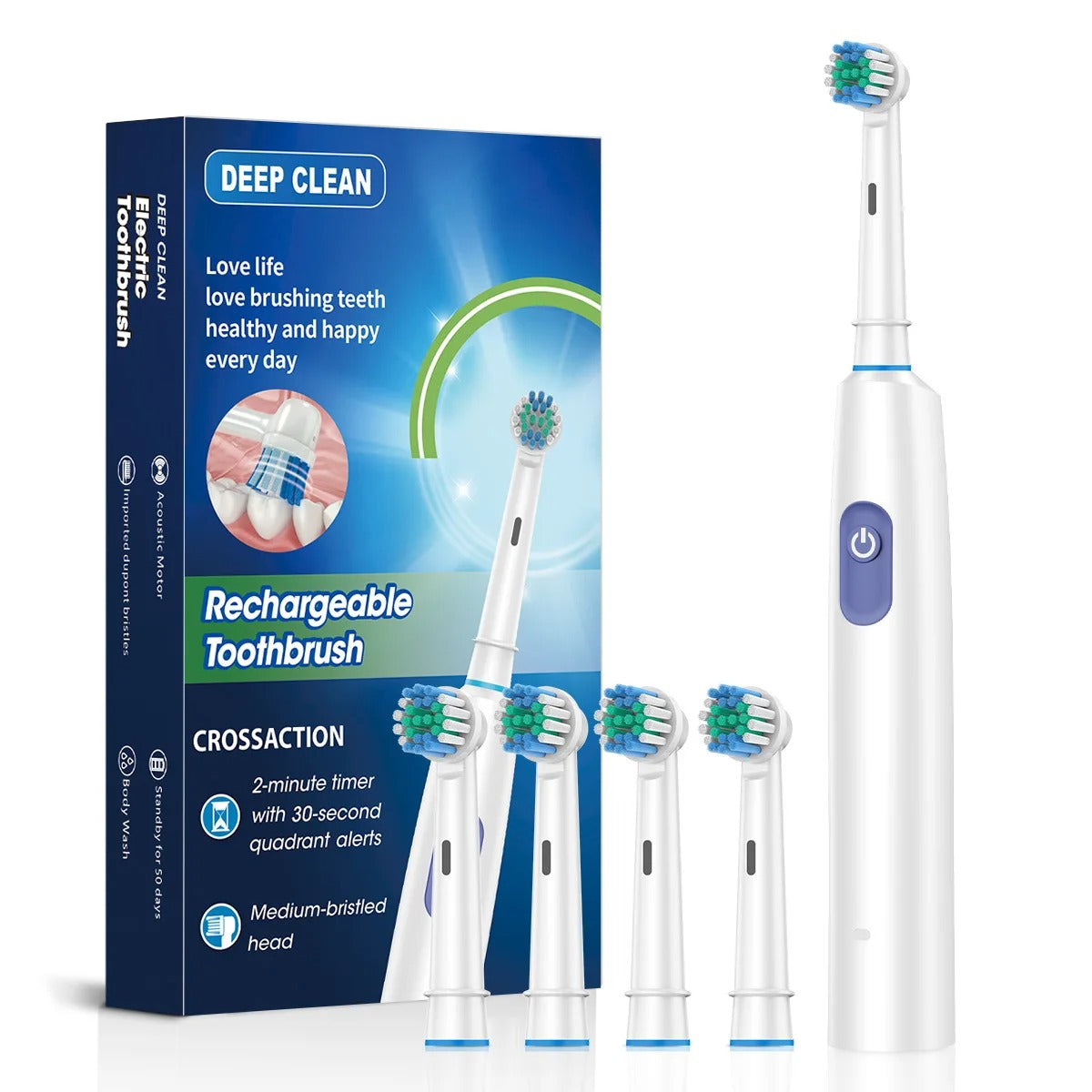 Rechargeable Electric Toothbrush – Rotary Electronic Toothbrush