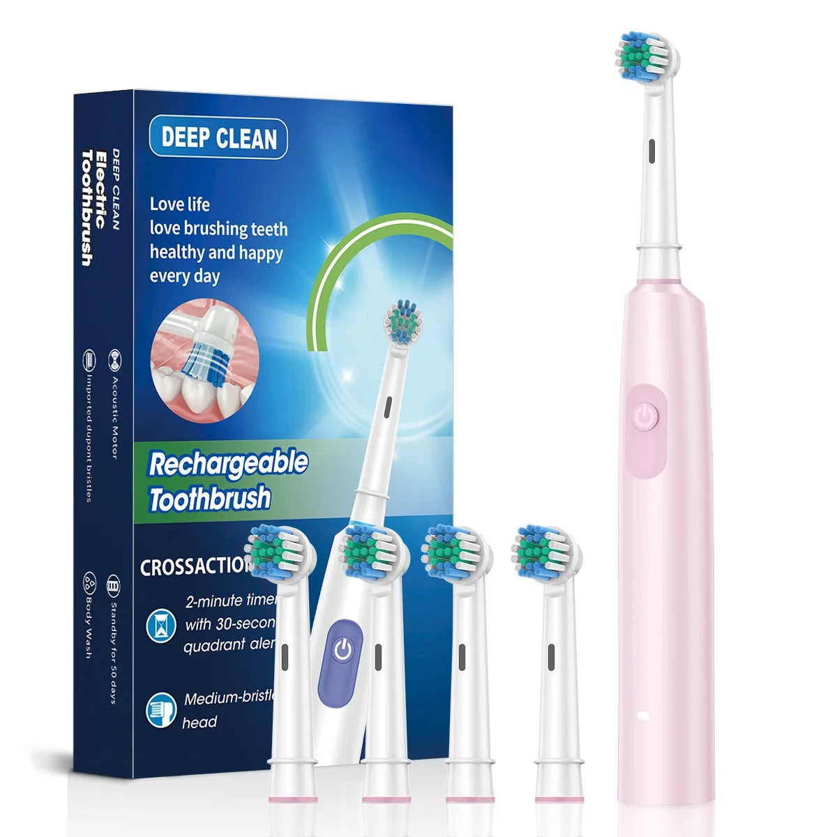 Rechargeable Electric Toothbrush – Rotary Electronic Toothbrush