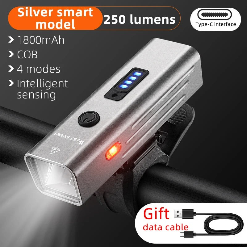 USB Rechargeable Bike Light Set – Front Cycling Headlight & Rear Warning Light