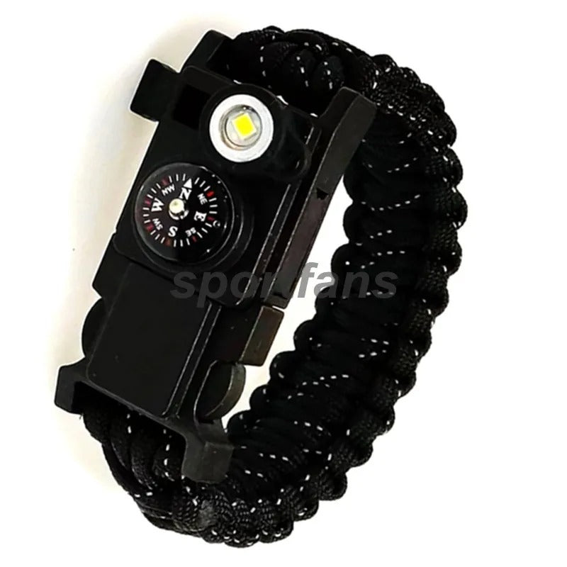 Waterproof Survival Paracord Bracelet with LED Light