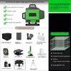 4D Green Laser Level – 16/12 Line Self-Leveling Tool