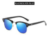 Classic Half Frame Polarised Sunglasses – Retro Small Anti-Glare Shades