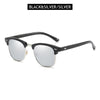 Classic Half Frame Polarised Sunglasses – Retro Small Anti-Glare Shades