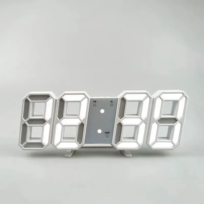 3D LED Alarm Clock with Date & Temperature Display