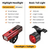USB Rechargeable Bike Light Set – Front Cycling Headlight & Rear Warning Light