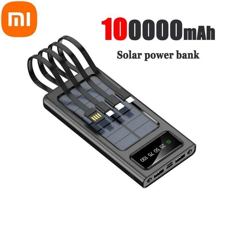 200000mAh Solar Power Bank – 4-in-1 Ultra Capacity Fast Charging