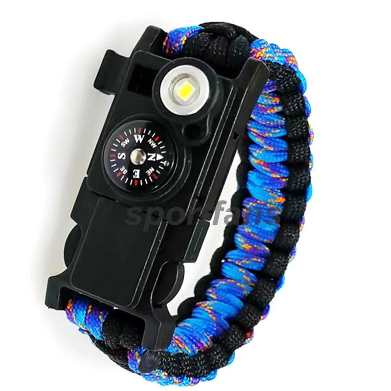 Waterproof Survival Paracord Bracelet with LED Light