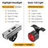 USB Rechargeable Bike Light Set – Front Cycling Headlight & Rear Warning Light