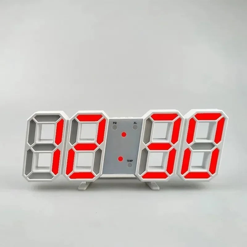 3D LED Alarm Clock with Date & Temperature Display