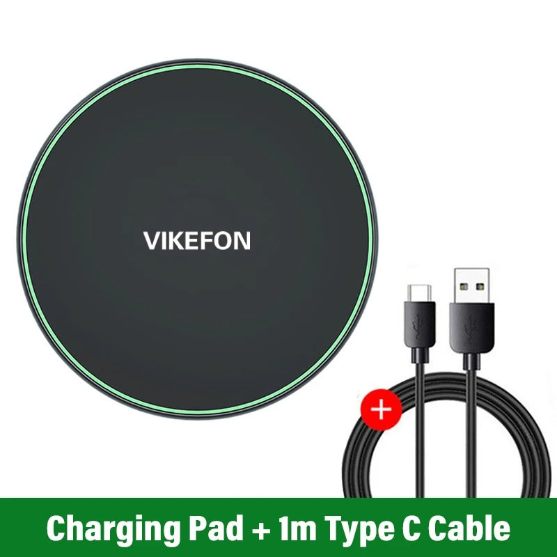 30W Wireless Charger Pad – Fast Induction Charging Dock