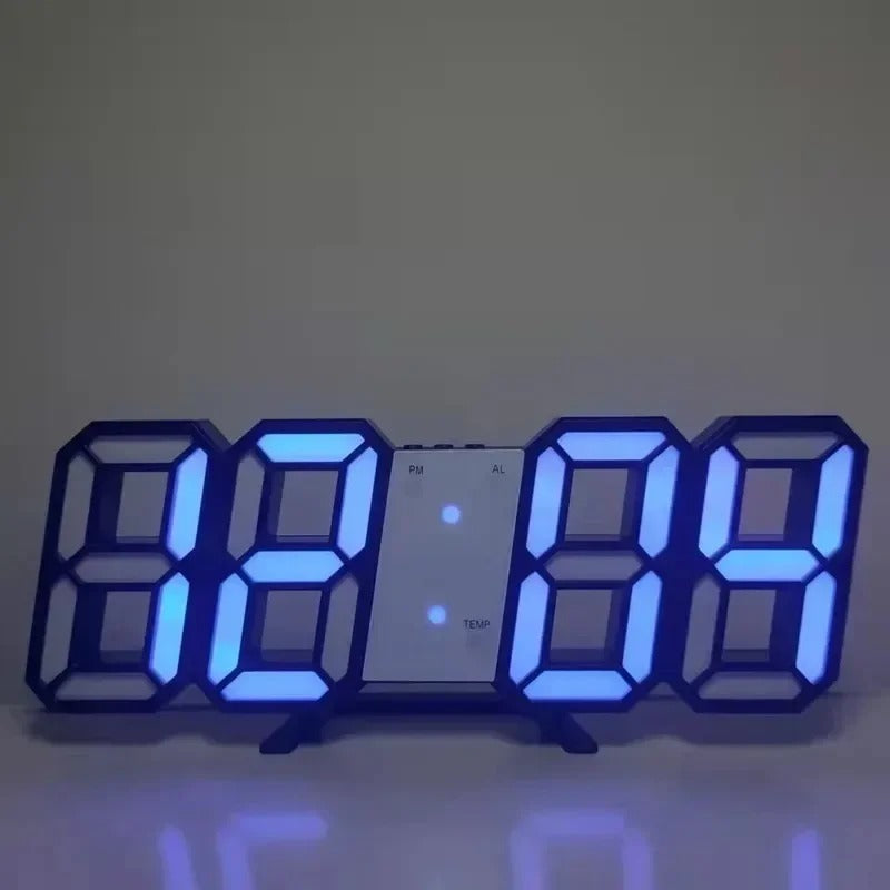 3D LED Alarm Clock with Date & Temperature Display