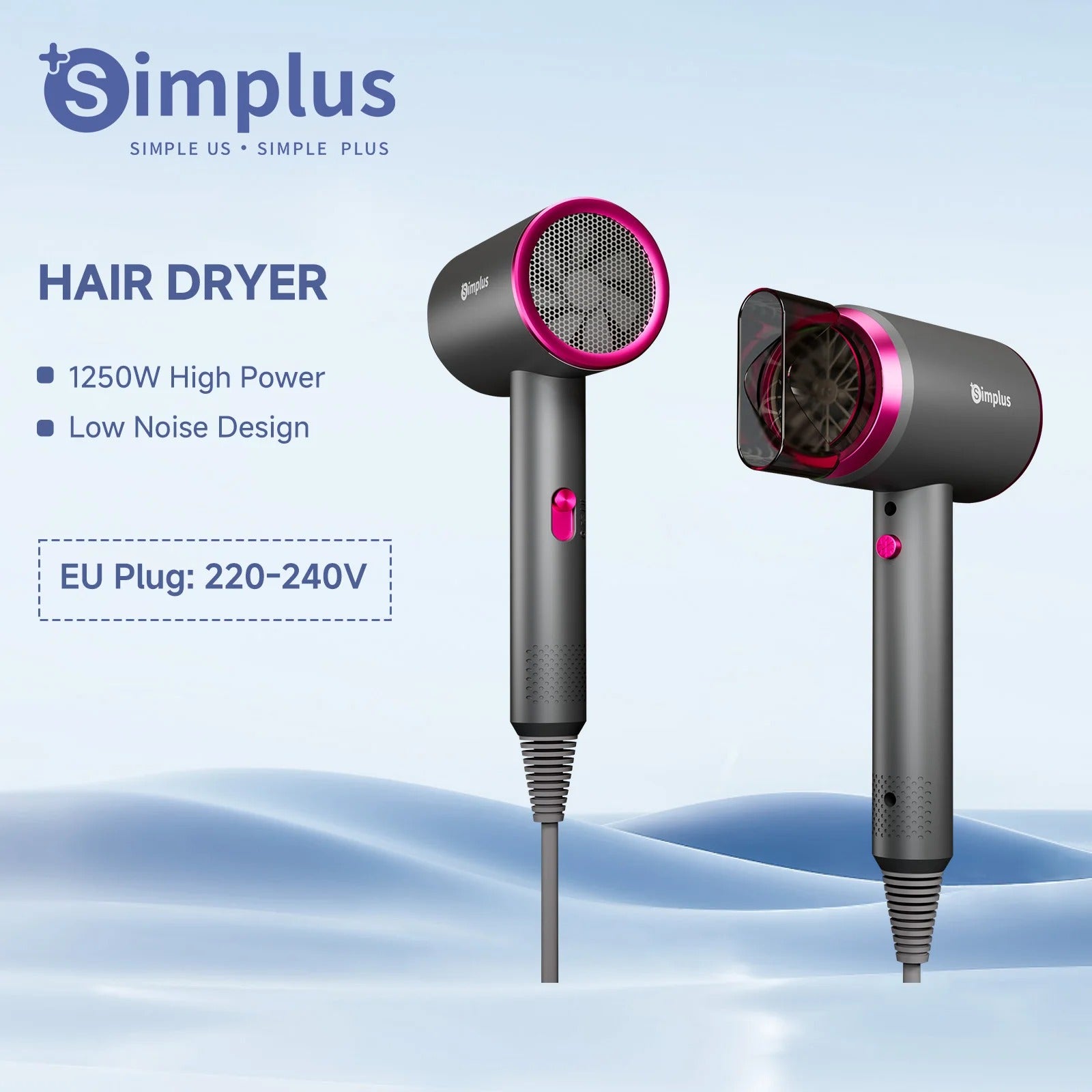 Electric Hair Dryer – High-Speed Negative Ion with Low Noise & Overheat Protection