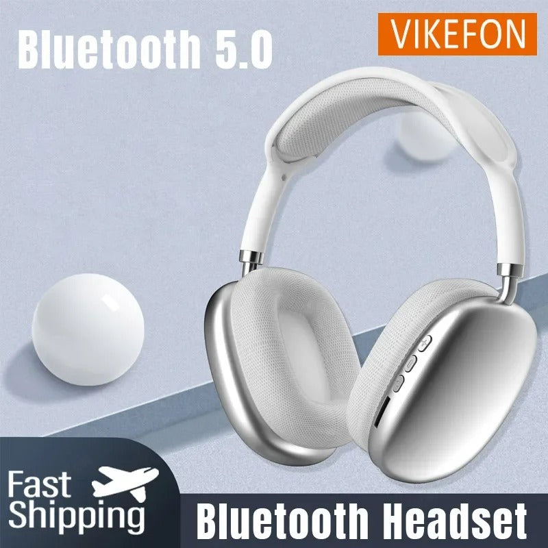 Bluetooth 5.0 Wireless Headphones – Stereo Sound Headset with Mic & Noise Cancelling for Sports & Gaming
