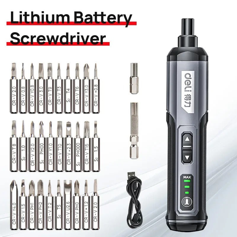 Cordless Electric Screwdriver Rechargeable 4V Mini Drill Lithium Battery