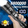 High Power LED Flashlight – USB Rechargeable Torch with Built-in Battery for Camping, Emergency & Outdoor Use