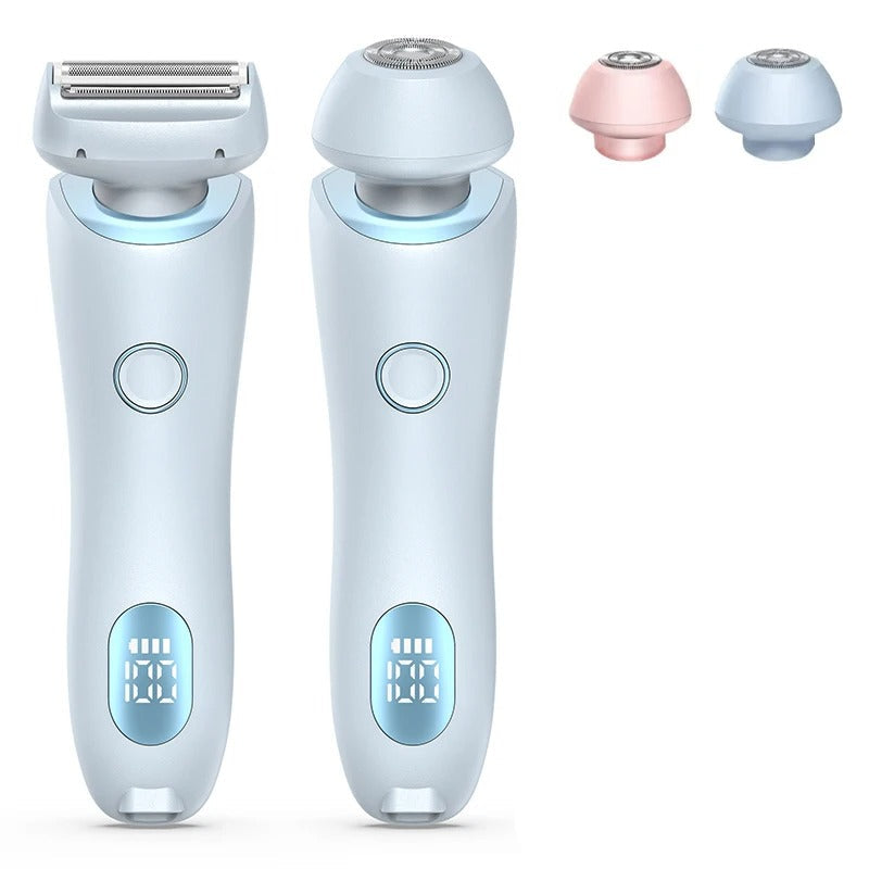 2-in-1 Portable Waterproof Lady Shaver Bikini Trimmer Epilator