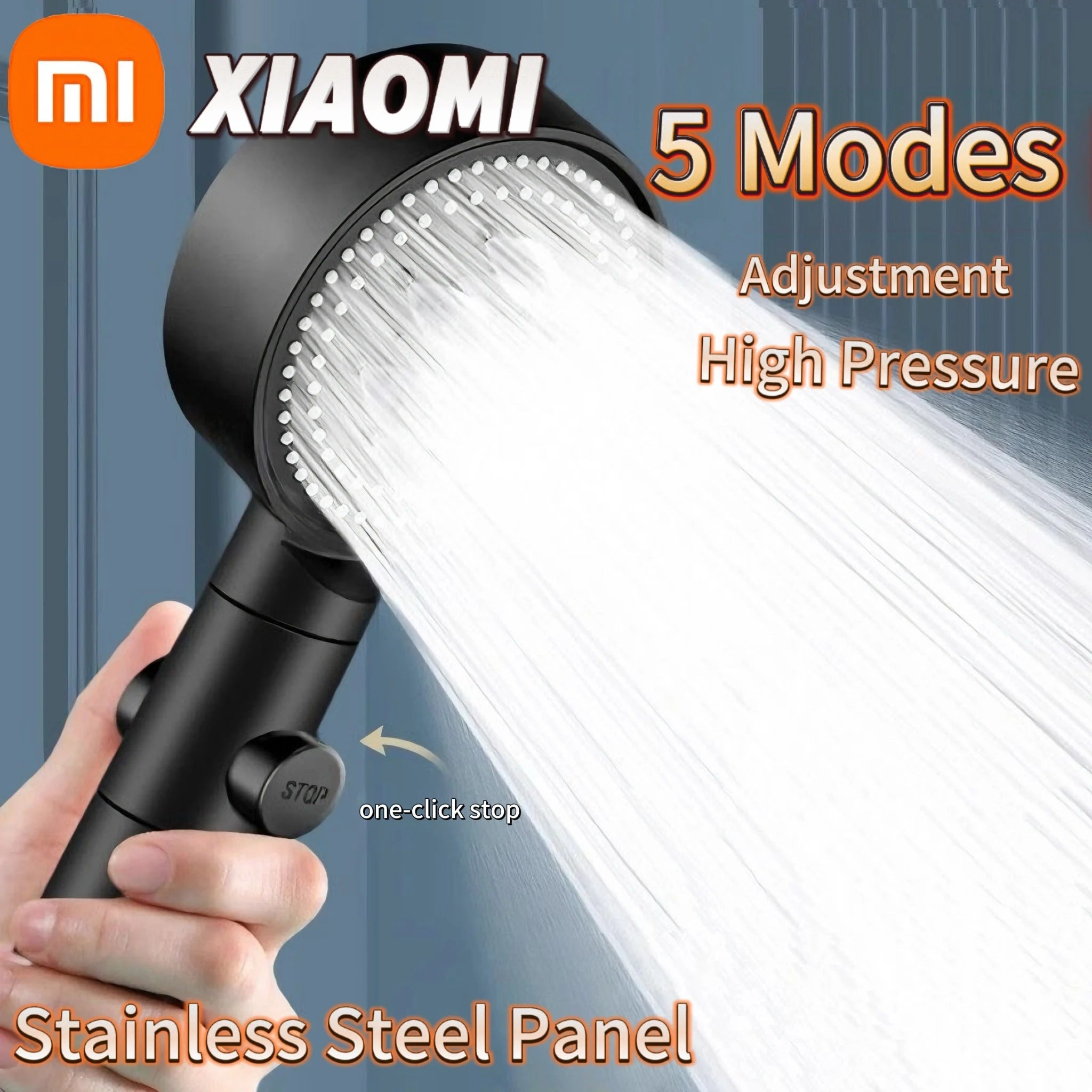 5-Mode High Pressure Shower Head – Water-Saving Adjustable