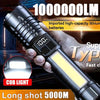 High Power Rechargeable LED Flashlight – Ultra Bright Torch with Side Light