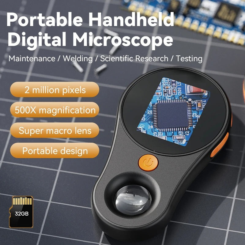 2.0-Inch 500X Digital Microscope – 1080P Video Magnifier