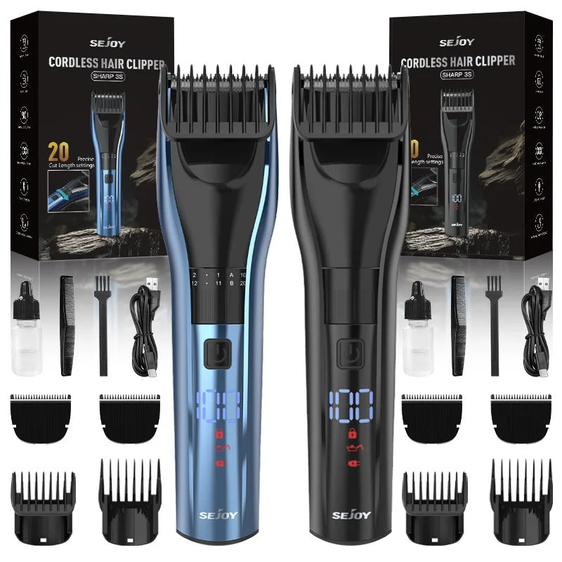 Professional Electric Hair Clipper Kit for Men Rechargeable Trimmer