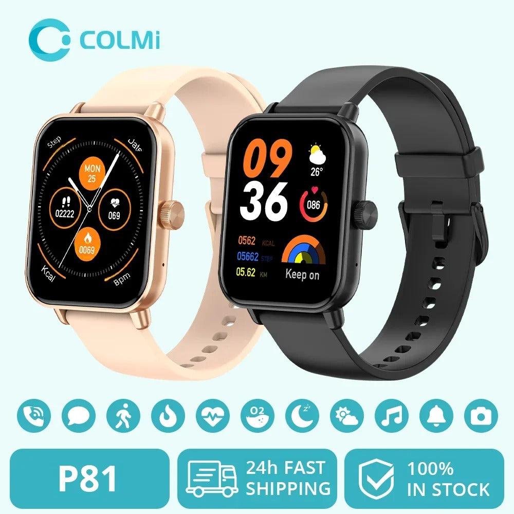 Smart Watch with Bluetooth Calling, 24H Health Monitor & 100+ Sports Modes
