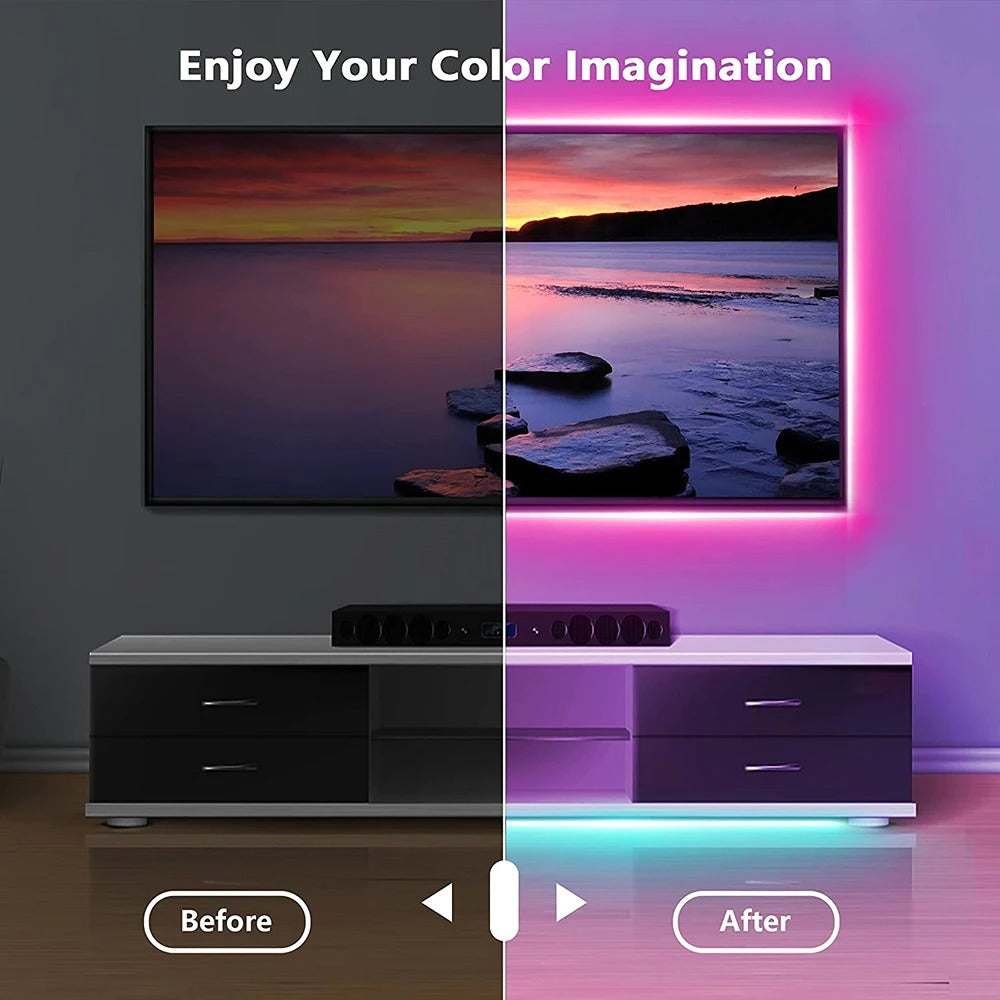 USB Bluetooth RGB LED Strip Light 5050 SMD Flexible Self-Adhesive Tape
