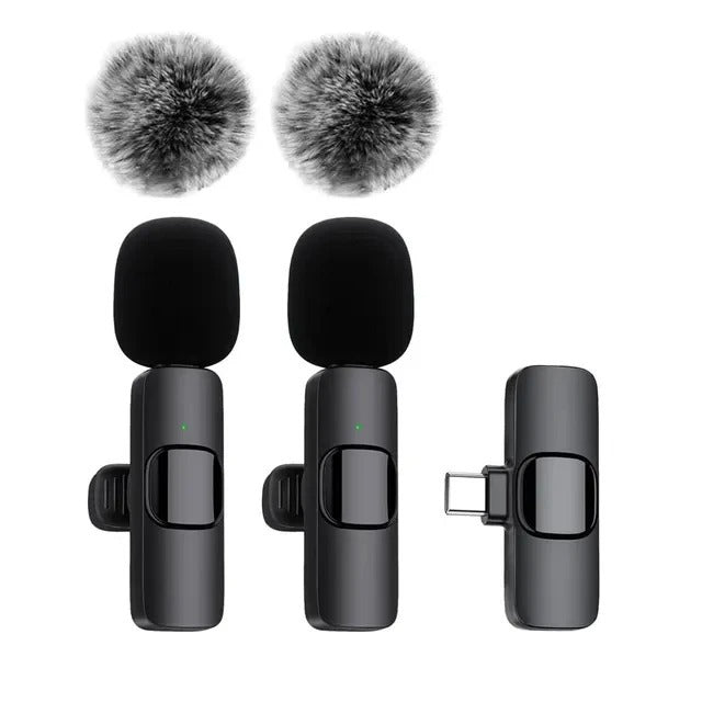 Portable Wireless Lavalier Mic with Noise Reduction