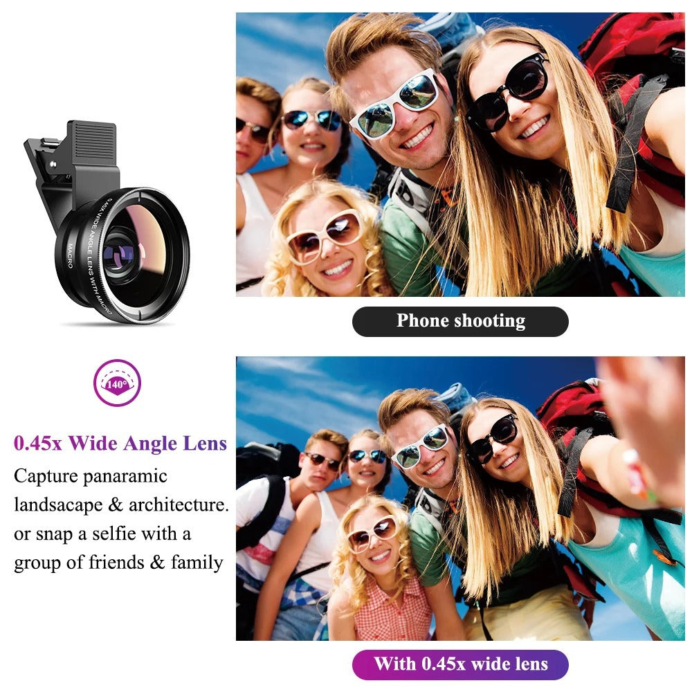 Super Wide Angle & 12.5x Super Macro Lens Kit for smartphones