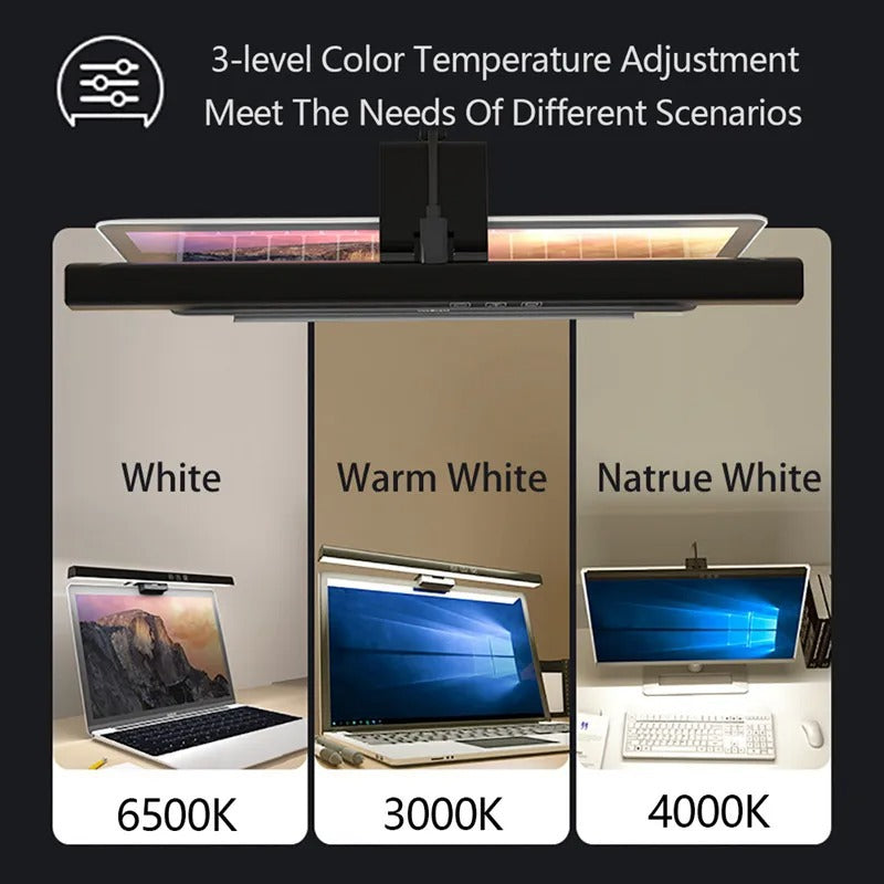 Eye-Care LED Monitor Light Bar – 50cm USB-Powered Desk Lamp with Stepless Dimming for Computer Screens and Reading
