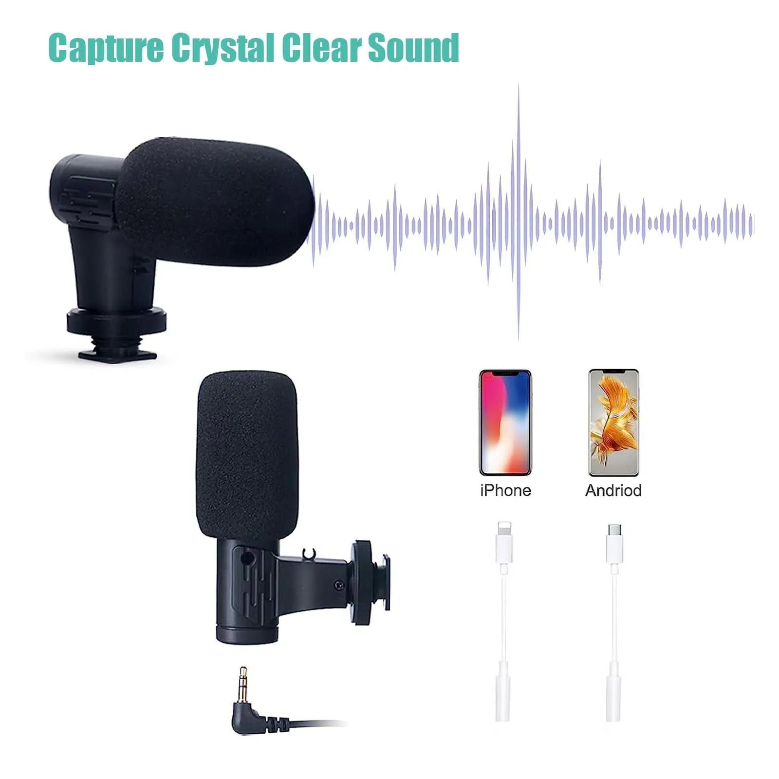 Smartphone Vlogging Kit for iPhone & Android - Tripod, Mini Microphone