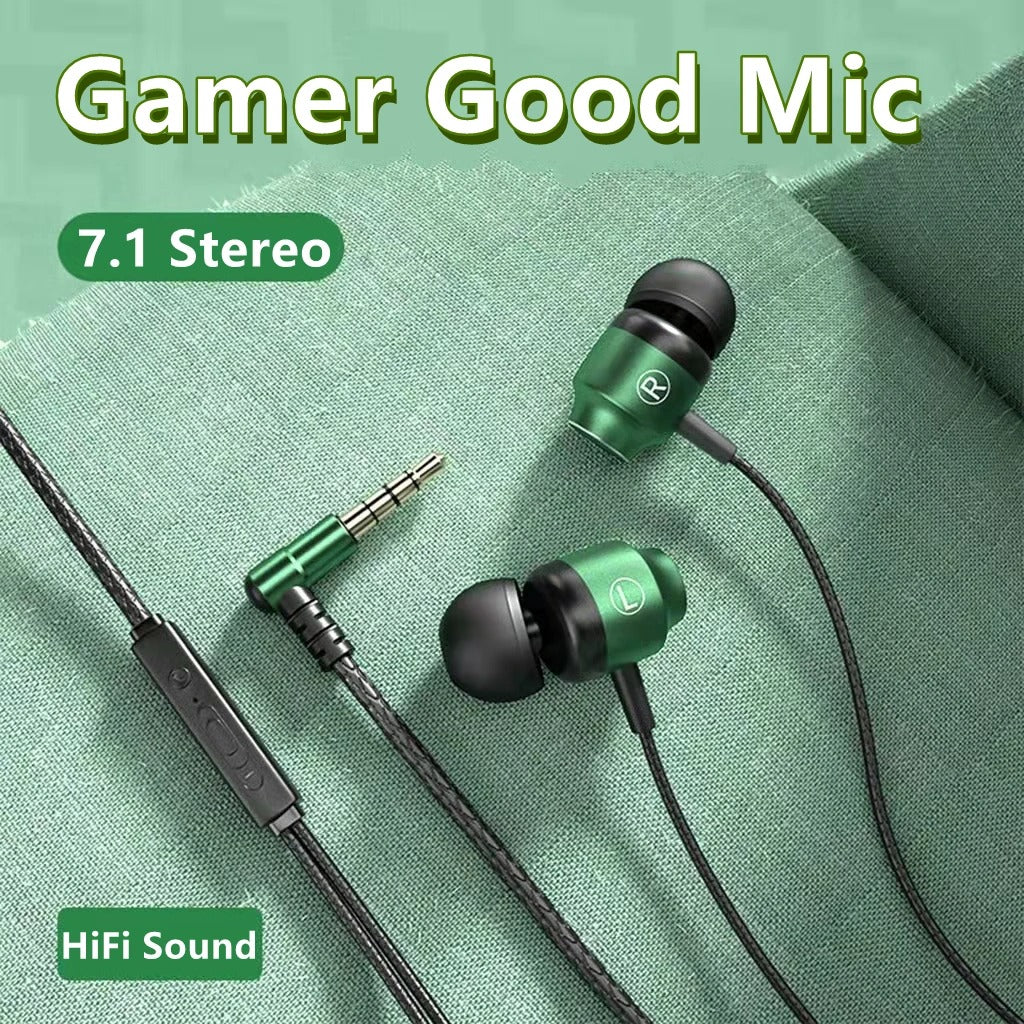 Pro Wired Gaming Earphones with Dual Microphones