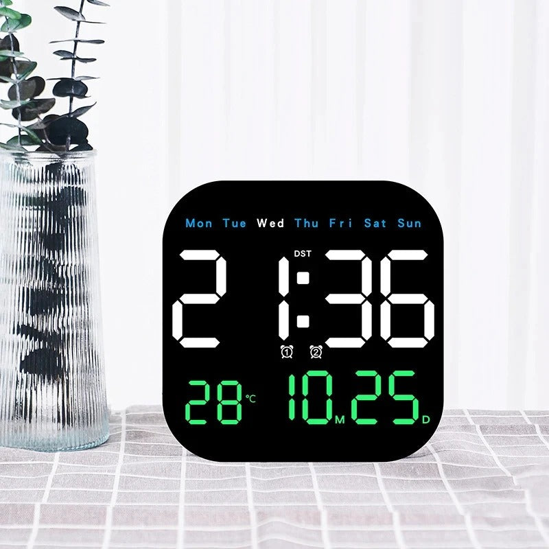Digital Wall Clock with LED Alarm Clock