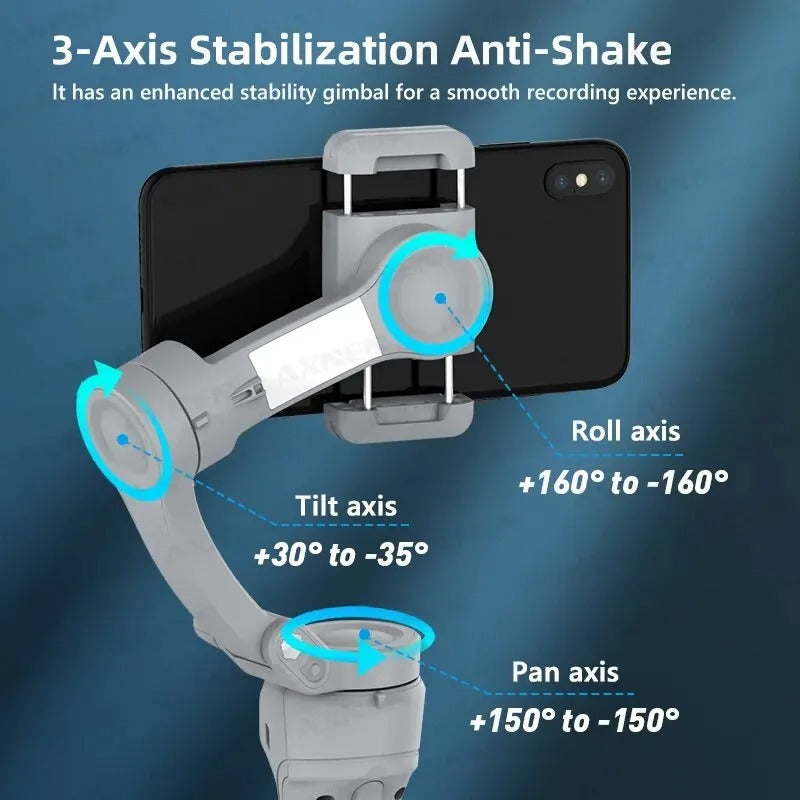 HQ6 3-Axis Gimbal Stabilizer – Handheld Phone Stabilizer
