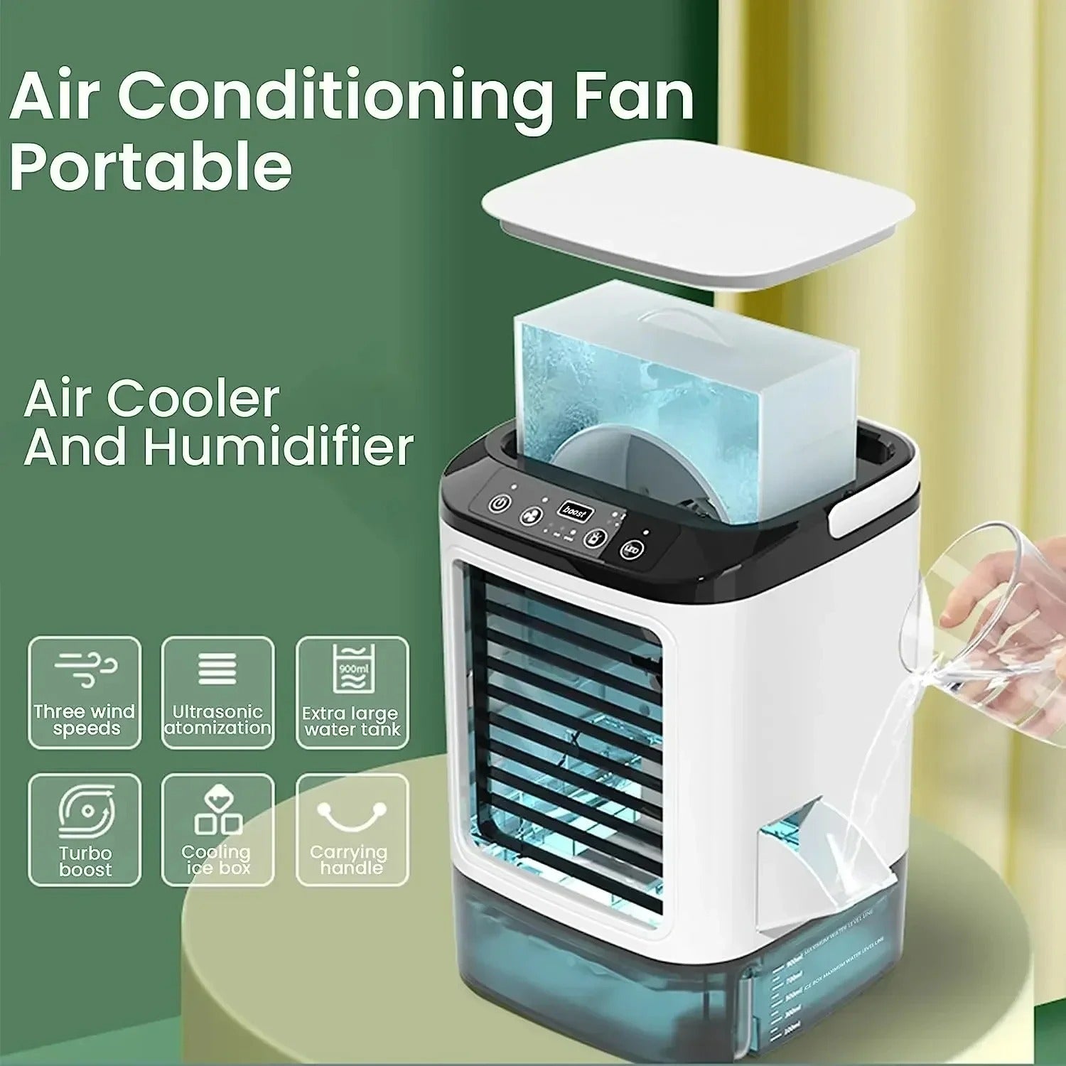 Portable Mini Air Conditioner – 3-Speed Small AC Unit